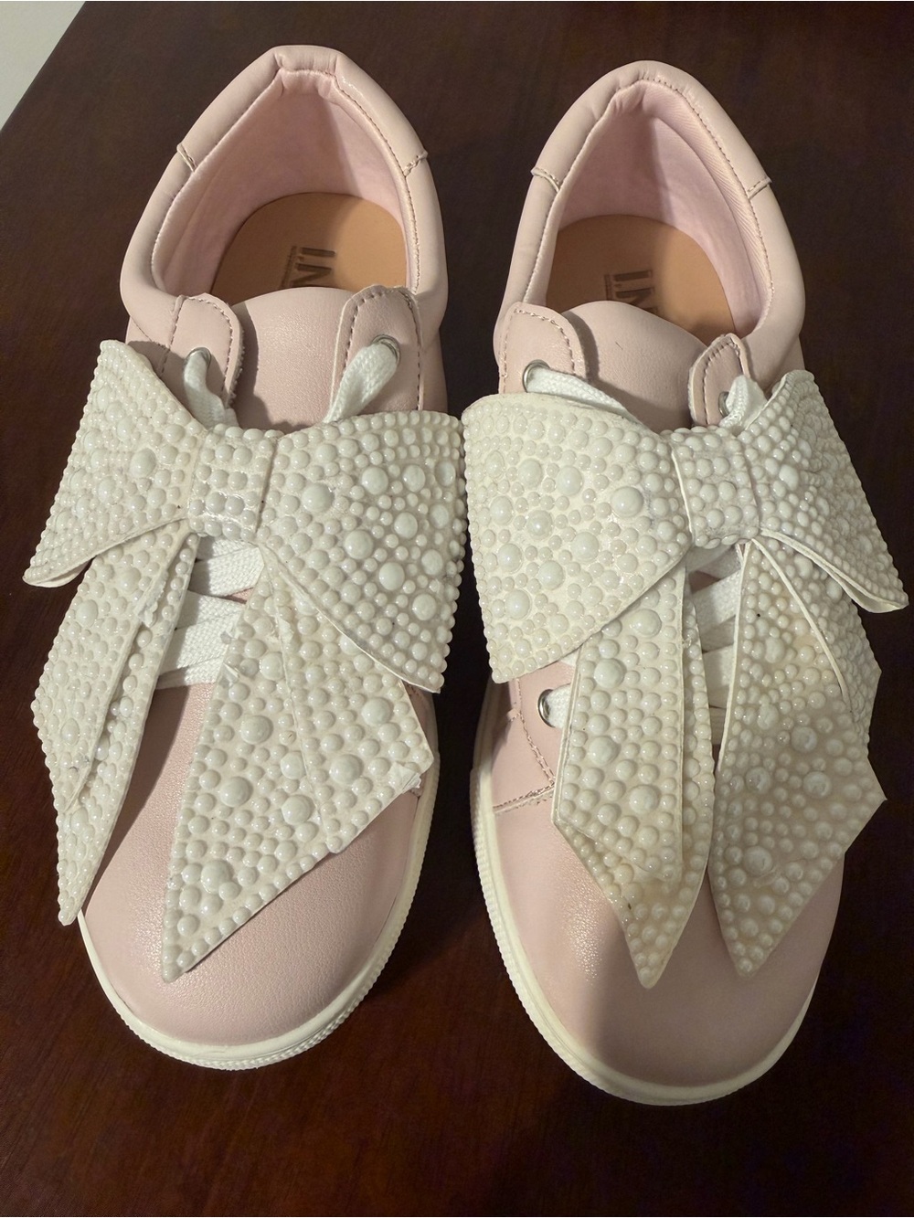 INC International Concepts Kid's Girl's Pink Chloe Bow Sneakers Shoes Size 5M
